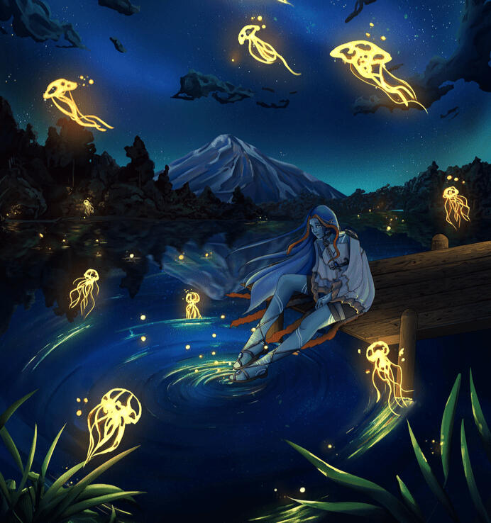 Lady of the Lake Full renderd piece